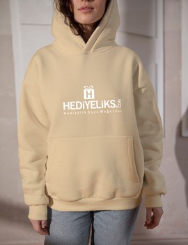 Bej Kapşonlu Sweatshirt