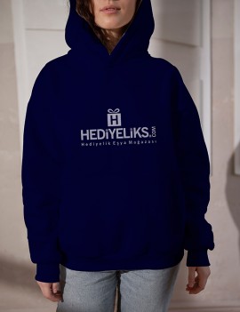 Lacivert Kapşonlu Sweatshirt